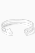 Bil Arabi Arabic Letter "Faa" Cuff in Sterling Silver