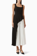 Simkhai Monochrome Pleated Dress