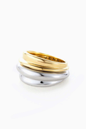 Jenny Bird Lennon Two-tone Ring Set in 14kt Plated Brass