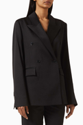 Loulou de Saison Horn LDS Double-breasted Jacket in Wool-blend