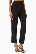 Loulou de Saison Mahoney Pants in Satin Wool-blend