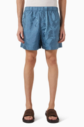 JW Anderson Damask Woven Shorts in Silk