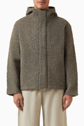 COS Hooded Teddy Jacket in Cotton-terry