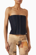 Jean Paul Gaultier Corset Top in Denim