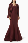 NASS Mermaid Cape Gown