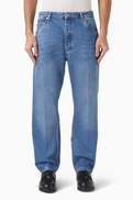 Studio Nicholson Windslow Creased Cowboy Jeans in Denim