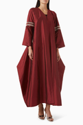 Elna Line Ruffle Embellished Abaya