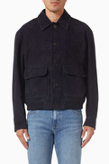 Frame Blouson Jacket in Suede