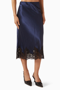 Reformation Carolina Midi Skirt in Silk