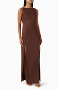 Staud Costa Dress in Linen-blend