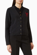 Ganni Graphic Cardigan in Wool Blend