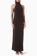 Enza Costa Turtleneck Maxi Dress