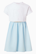 Escada Logo-embroidered Dress in Cotton