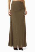 Scanlan Theodore Drape Skirt in Mesh