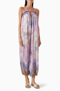 Zimmermann Luna Twist Harem Jumpsuit in Silk