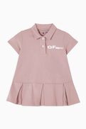 Off-White Polo Dress in Cotton