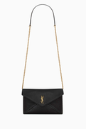 SAINT LAURENT CASSANDRE Chain Pouch Bag in Lambskin Leather