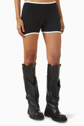 Courreges Contrast Mini Shorts in Cotton-jersey