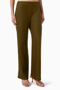 Reformation Gale Mid Rise Pants in Linen