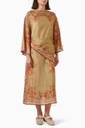Zimmermann Aster Tunic Midi Dress in Silk
