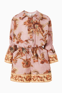 Zimmermann Junior Girl Aster Knot Tie Playsuit