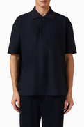 Giorgio Armani Polo T-shirt in Technical Seersucker