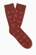 MCM Monogram Knit Socks in Cotton-blend