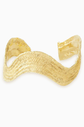 Ysso Dionysus Adjustable Cuff in Gold-plated Metal