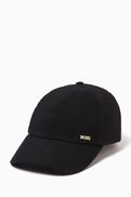 BOSS Logo Cap in Ribbed Corduroy