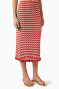 Solid & Striped Diana Midi Skirt in Viscose-blend