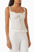 Reformation Eveline Top in Cotton Blend