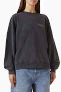 Anine Bing Miles Palm Sweatshirt in Cotton