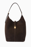 Demellier Large Siena Bucket Bag in Suede