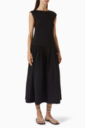 COS Gathered Dress in Cotton