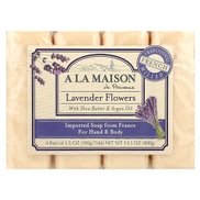 A La Maison de Provence ، صابون لليدين والجسم ، زهور اللافندر ، 4 قطع ، 3.5 أوقية 100 جرام لكل منها