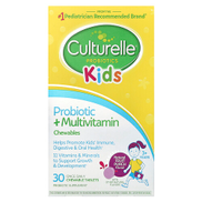 Culturelle Kids Probiotic + Multivitamin Chewables 3+ Years Natural Fruit Punch 30 Chewable Tablets