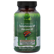Irwin Naturals Testosterone UP، للرجال فوق 40 عامًا، 60 كبسولة هلامية سائلة