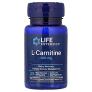 Life Extension L-Carnitine 500 mg 30 Vegetarian Capsules