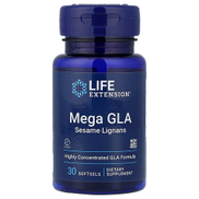 Life Extension، Mega GLA مع قشور السمسم ، 30 كبسولة هلامية