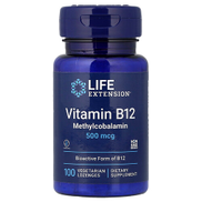 Life Extension ، B12 ، 500 ميكروغرام ، 100 حبة نباتية