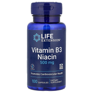 Life Extension Vitamin B3 Niacin 500 mg 100 Capsules