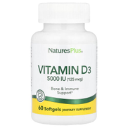 Nature's Plus، فيتامين د 3 ، 5000 وحدة دولية ، 60 كبسولة هلامية