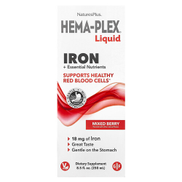 NaturesPlus Hema-Plex Liquid Iron + Essential Nutrients Mixed Berry 8.5 fl oz 250 ml