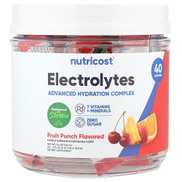 Nutricost Electrolytes Advanced Hydration Complex Fruit Punch 40 Stick Packs 0.14 oz 4 g Each