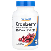 Nutricost Cranberry with Vitamins C & E 120 Capsules