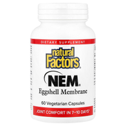 natural Factors NEM Natural Eggshell Membrane 60 Vegetarian Capsules 126560