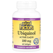 Natural Factors Ubiquinol Active CoQ10 100 mg 60 Softgels