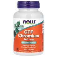 Now Foods GTF Chromium 200 mcg Dietary Supplement - 250 Tablets