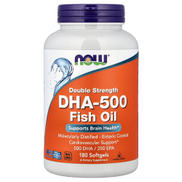 Now Foods، DHA-500 EPA-250 ، قوة مزدوجة ، 180 كبسولة هلامية 733739016133