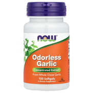 Now Foods Odorless Garlic Concentrated Extract Support Heart and Immune System 100 Softgel